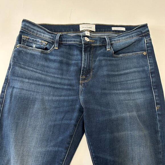 Frame Le Garcon Mid Rise Straight Fit Jeans Women size 28 Caribou Distressed - Picture 3 of 14